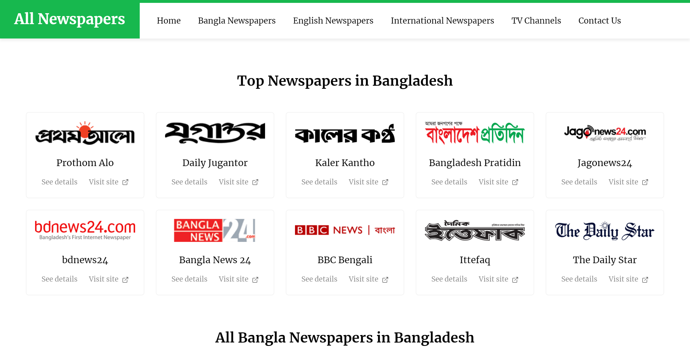 All Bangla Newspapers | All Newspapers in Bangladesh